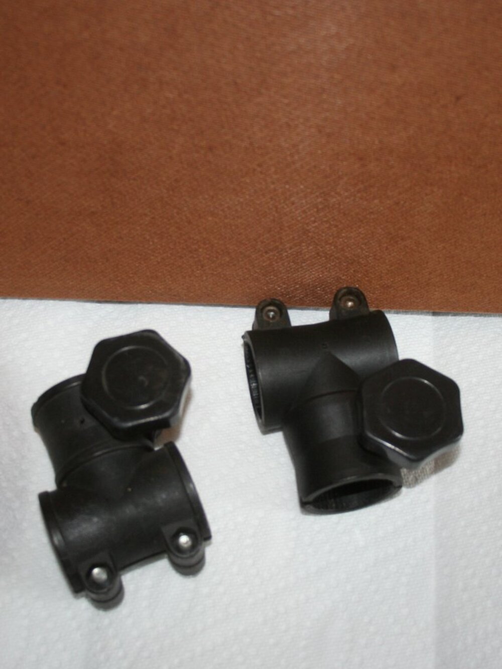 Drum Rack 1.5" 90 Degree T Clamp 1980S (Plastic) LOT OF 2